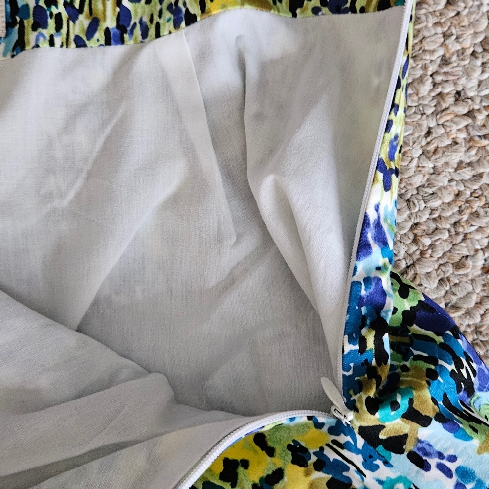 Talbots Multicolor Floral Pleated Skirt - Yellow, Blue, Green - Picture 4 of 4